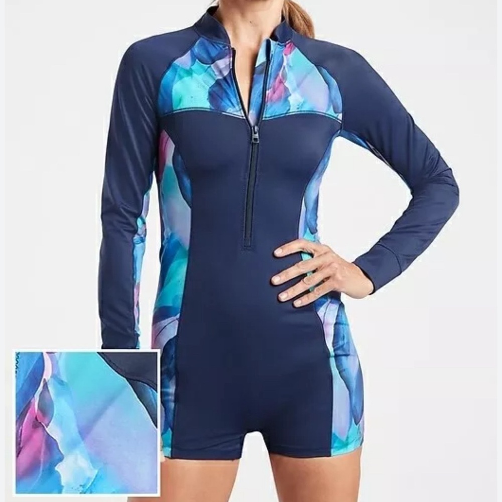 Athleta Malibu Printed Paddlesuit Size M
